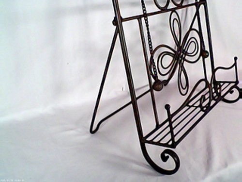 Bronze Metal Cookbook Bible Book Stand Holder Easel With Ball Chain Page Marker - Picture 3 of 4