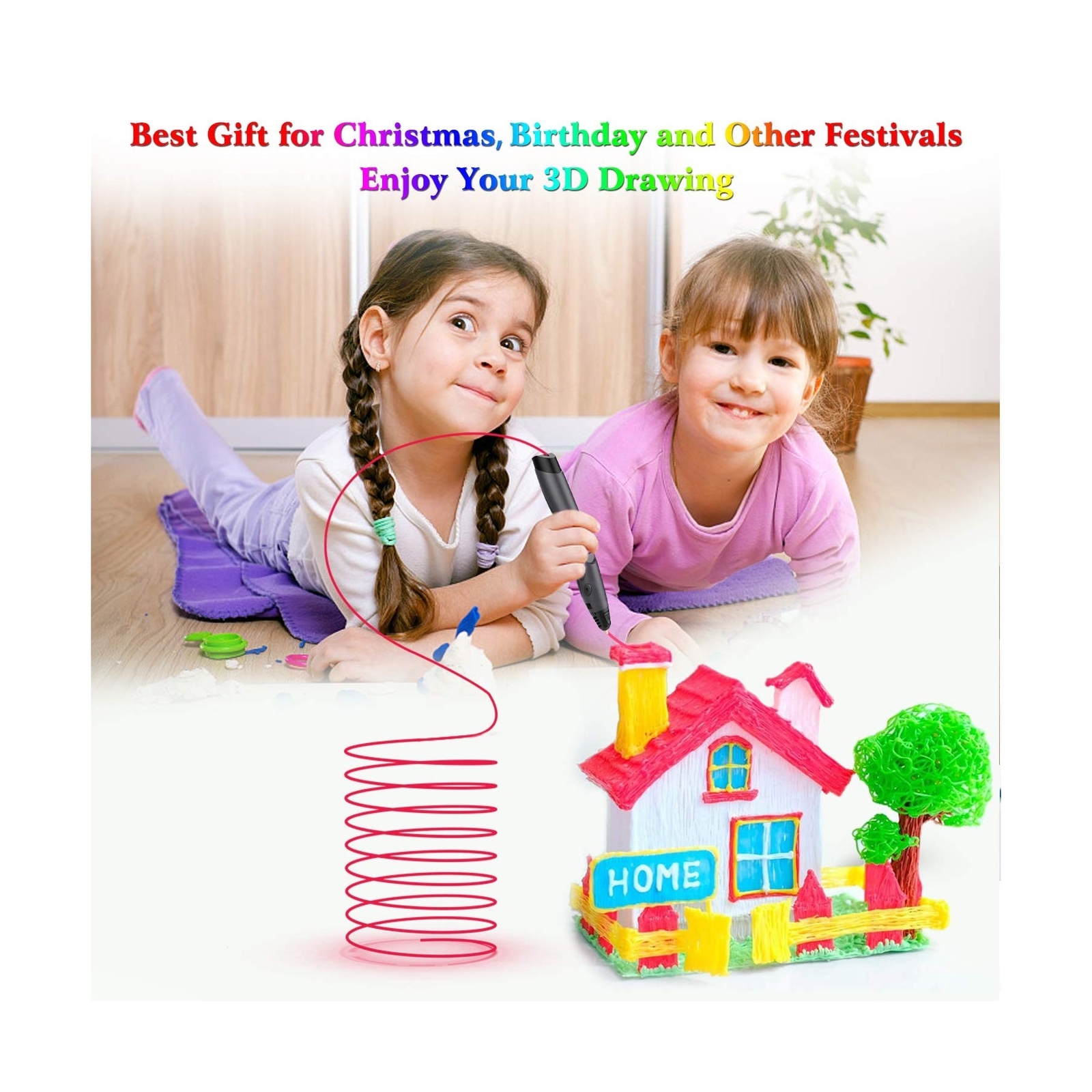 3D Printing Pen PCL Filament Refills 1.75mm, Pack of 20 Colors, Low Melting T...