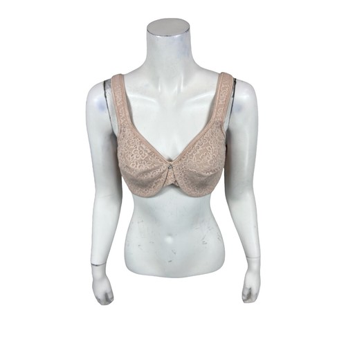 Breezies Floral Jacquard Seamless Wirefree Bra Soft Peach L New | eBay