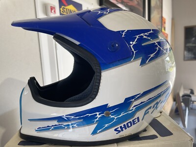 Vintage SHOEI FX-2 White Motocross Dirt Bike Helmet Made in Vintage SHOEI FX-2 White Motocross Dirt Bike Helmet Made in