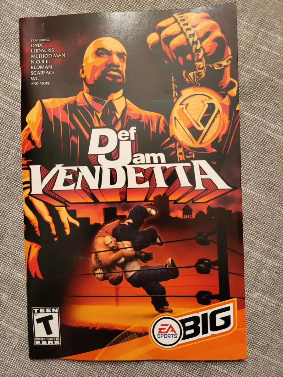 DEF JAM VENDETTA PLAYSTATION 2 PS2 FIGHTING GAME DMX LUDACRIS