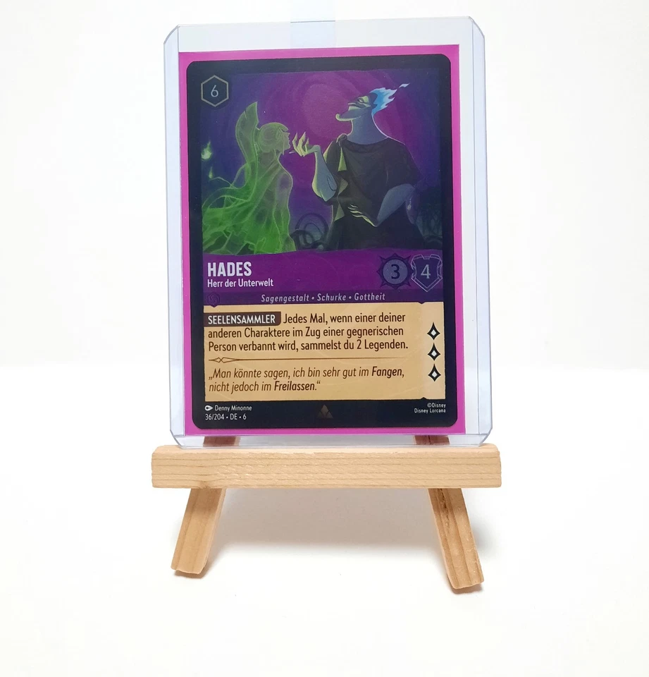 Disney Lorcana Hades Herr der Unterwelt 36 Rare Foil Azurblaues Meer Near Mint