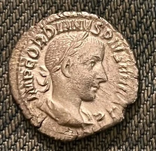 Gordian III  AD 238-244  silver Denarius XF