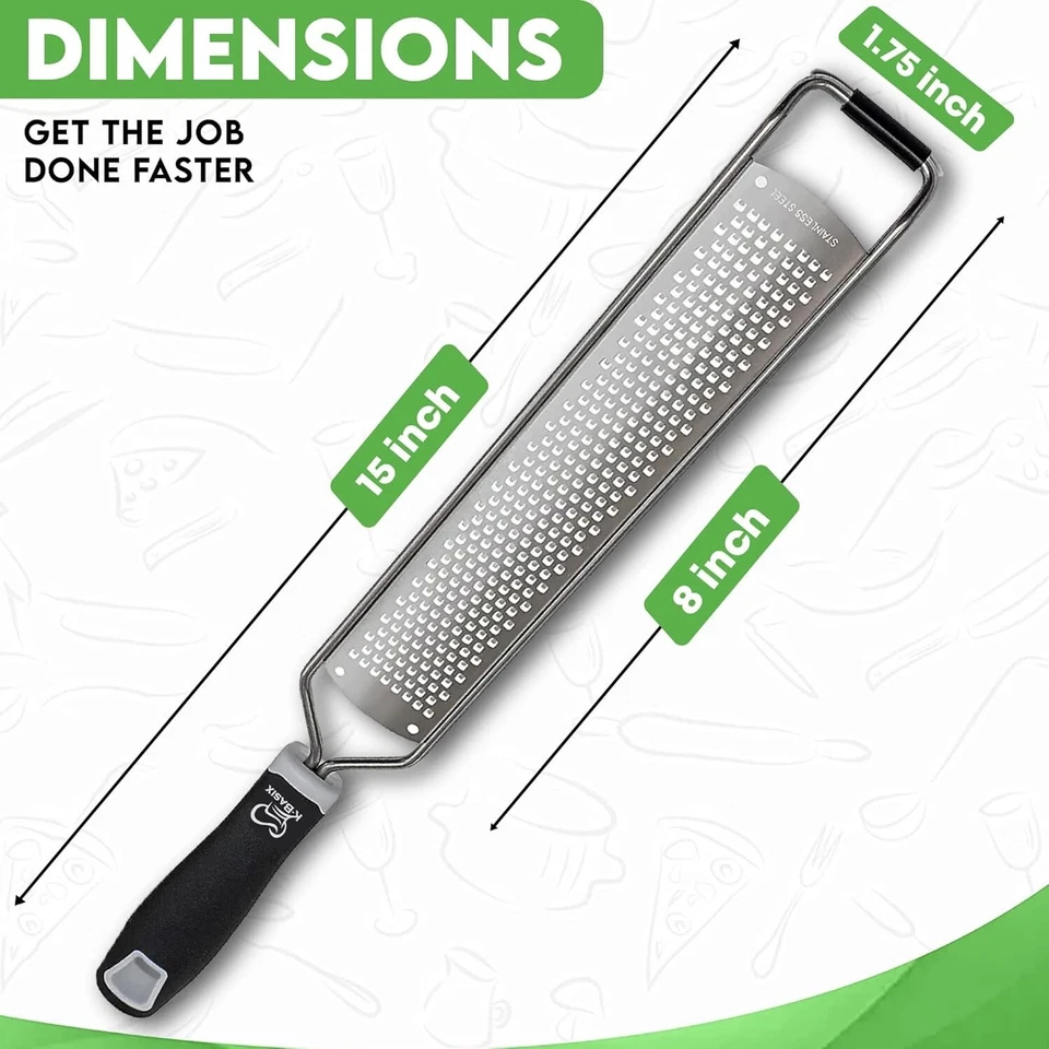 Edelstahl Käse & Zitrus Reibe Zester - Zitronenschale Lebensmittel Reibe Werkzeug - Bild 3 von 4