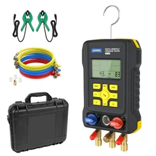 Digital Manifold Gauge HVAC Vacuum Pressure Temp Tester Refrigerant Filling Tool