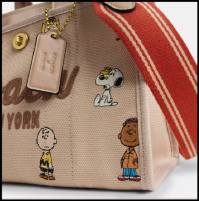 COACH x PEANUTS CBH43 Cargo Tote Bag 26 Sholder Dark