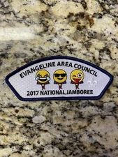 2017 Jamboree - Evangeline Area Council Emoji Patch Blue Border Uniform Use JSP