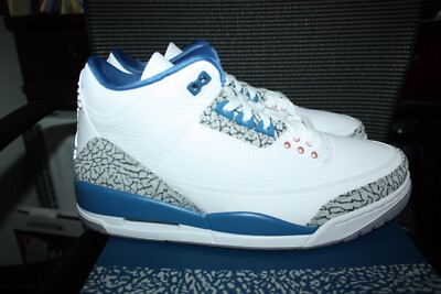 NEW Nike Air Jordan 3 Retro True Blue Wizards Men display picture 1