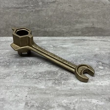 Justrite 08805 Brass Alloy Drum Bung Wrench, New