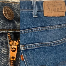 Vintage Levi’s 517 Bootcut Jeans Orange Tab Measures 41x26 Flaws Hemmed **Read