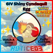 Cyndaquil ✨ SHINY 6IV EGG ✨ Pokemon Scarlet & Violet ✨ TEAL MASK DLC ✨