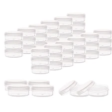 10 Gram Sample Containers, 40 Count Cosmetic Containers with Lids, Refillable Em