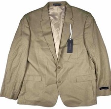 Tommy Hilfiger Modern-Fit Brown Check Stretch Blazer Sport Coat Jacket 44L