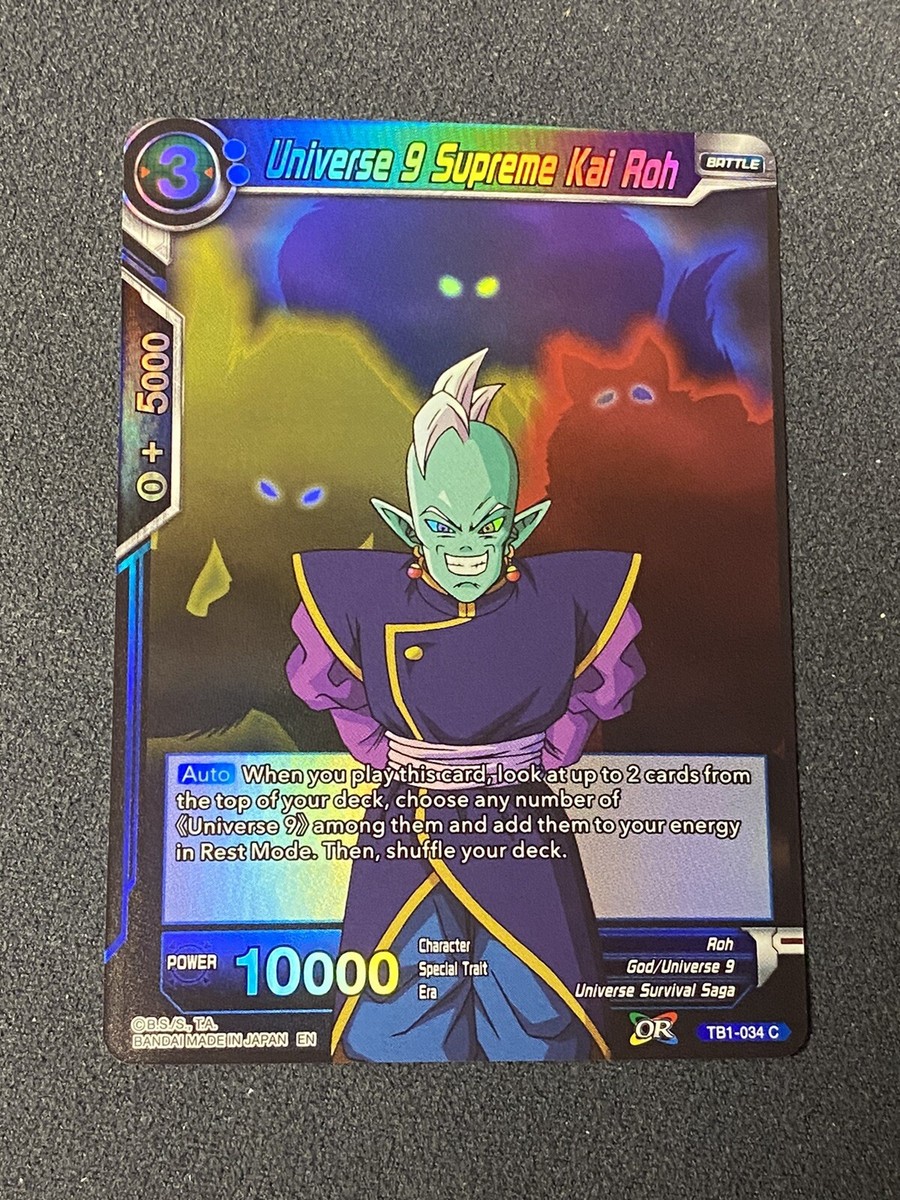 Universe 9 Supreme Kai Roh Foil TB1-034 C NM Dragon Ball Super Card Game