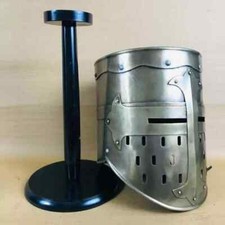 Casco medieval caballero armadura cruzado templario casco casco cruz de latón de albañil