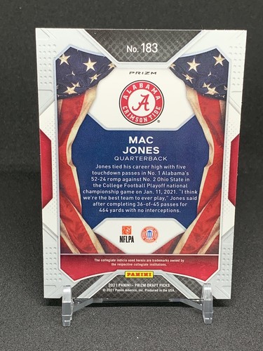 2021 Panini Prizm Draft Picks Mac Jones #183 Gold Ice - Picture 2 of 2
