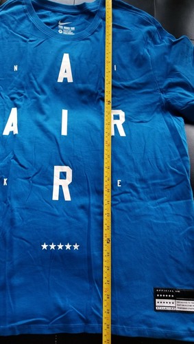 SZ XL 🆕 Nike Men's Mark 2 Air Branded Retro Blue Basketball T-Shirt 806962-446 - Picture 5 of 6