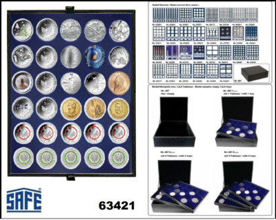 SAFE-63421-Nova-deluxe-Münztableaus-LEFA-DESIGN-30-runde-Fächer-34mm