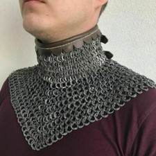 Chainmail Aventail - flat riveted with washer Mild steel, valentines gift