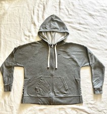 Nike Hoodie Womens Size M Gray Full Zip Hooded Sweatshirt Sweater Jacket Ladies