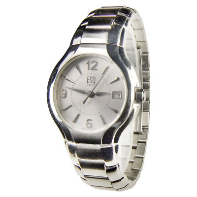 ESQ BY MOVADO Ladies Silver Tone Watch Model E5108 Silver 