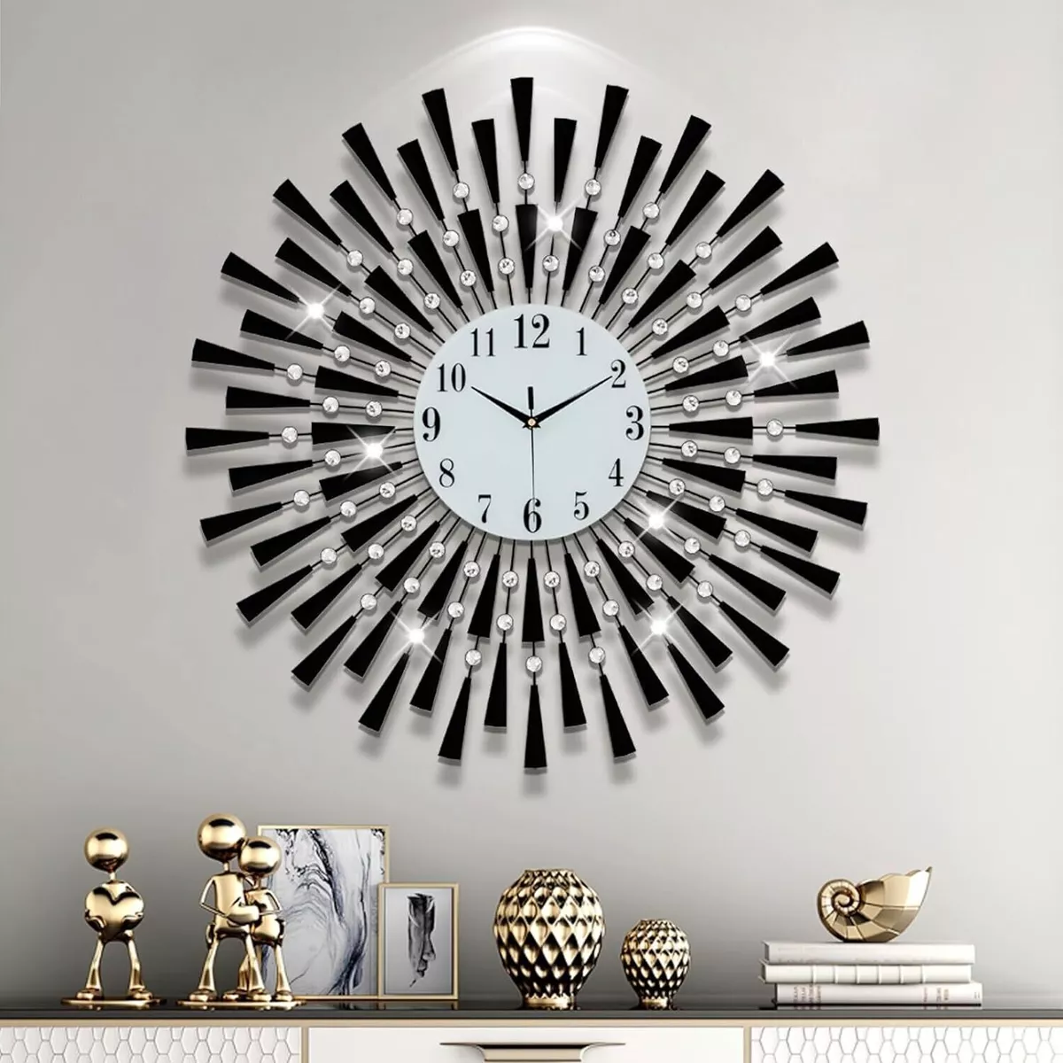 Living Room Decor Big Silent Wall Clock