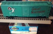 Athearn Ho Scale train 1223 Great Northern GN 27024 Teal 40' BOX CAR KD's