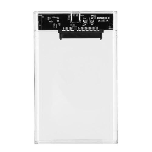 2.5inch SSD Case SATA To USB3.1 8TB SSD HDD Hard Disk Box (Transparent) UK - Afbeelding 2 van 8