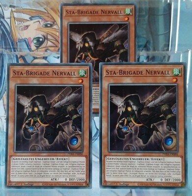 YuGiOh - 3x Sta-Brigade Nervall / PHRA-DE006 - 1.Aufl. - Phantom Rage - DE/NM