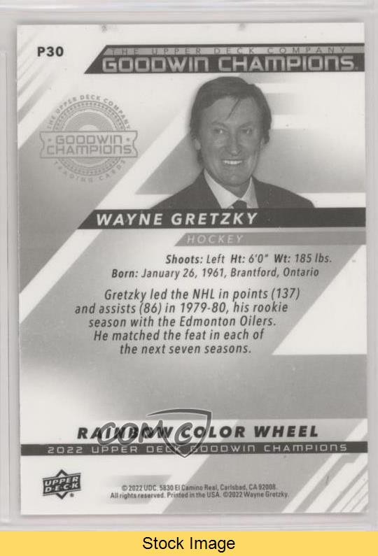 2022 Goodwin Champions Platinum Rainbow Color Wheel Wayne Gretzky HOF ...