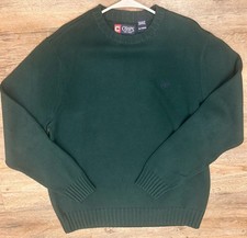 Chaps Mens The Original Crewneck Long Sleeve Knit Sweater Size XL Green