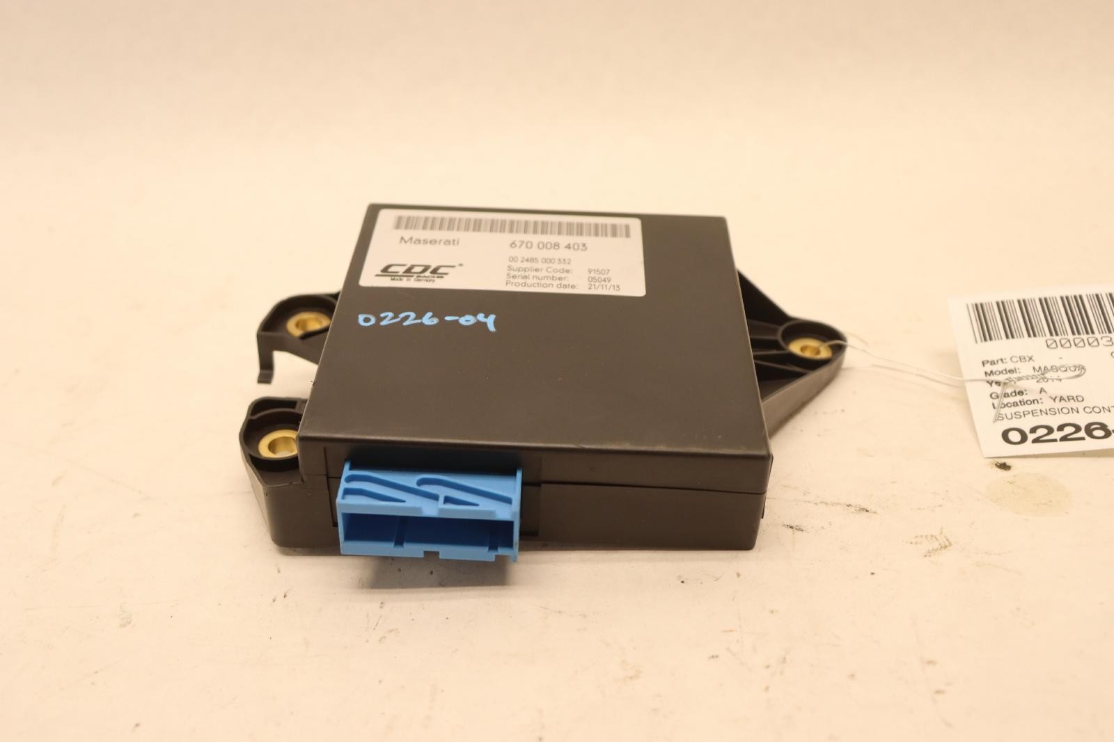 2014-2017 MASERATI QUATTROPORTE SUSPENSION DAMPENING CONTROL MODULE UNIT OEM