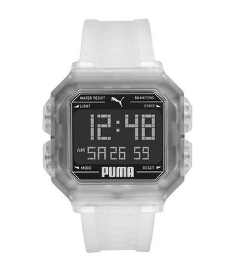 PUMA - UNISEX ARMBANDUHR - UHR - P5036 - NATUR - FARBLOS - SCHWARZ - NEUWARE