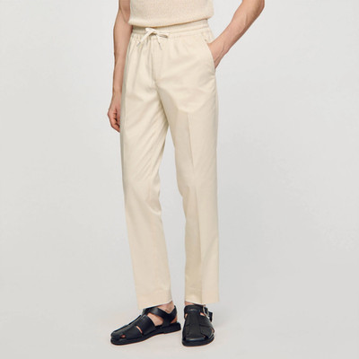 Sandro Paris Men's Beige Straight Leg Trousers Size 38 SHPPA01116