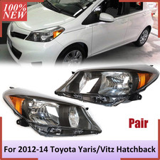 Pair Headlights Driver Passenger Side For 2012-2014 Toyota Yaris Hatchback Pair Headlights Driver Passenger Side For 2012-2014 Toyota Yaris Hatchback