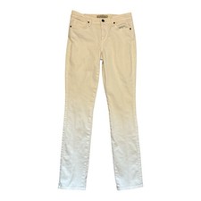 Cookie Johnson White Straight Leg Jeans Women’s Size 28 Stretch Denim USA Made