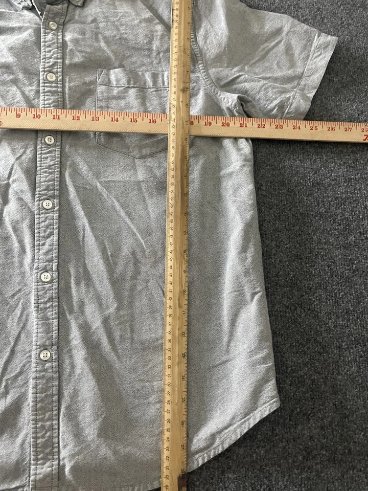 Camisa Obey Abotonada Talla XL Gris Cuello Manga Corta Patín Y2K Foto 2 de 4