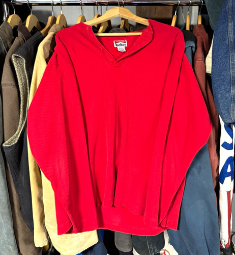 Marlboro, 90’s Marlboro Red thermal cotton long sleeve Shirt Men's L