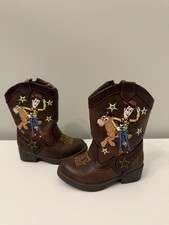 Toy Story Woody Bullseye Toddler Cowboy Boots Sz 5 EUC