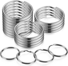 1.5 Inch Key Rings Bulk 30Pcs, Round , 38Mm 1 1/2 Inch Sliver Metal Spilt Key