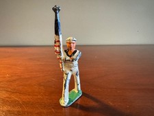 Vintage Dimestore Barclay B53a 756 Sailor Flagbearer Long Stride Flat base Good