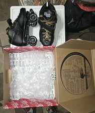 Sure-Grip Rock GT-50 Roller Skates Size 9 Black-2 Sets of Wheels Indoor Outdoor