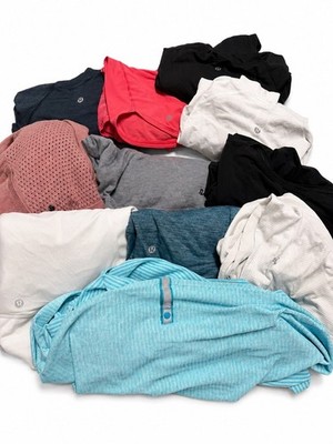 Lululemon Mixed Clothing Lot 11 Pieces Multiple Sizes Flawed Stains Pilling
