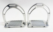 JS Italia Jin Stirrup Anatomic Aluminum Stirrups - Silver (Pair)