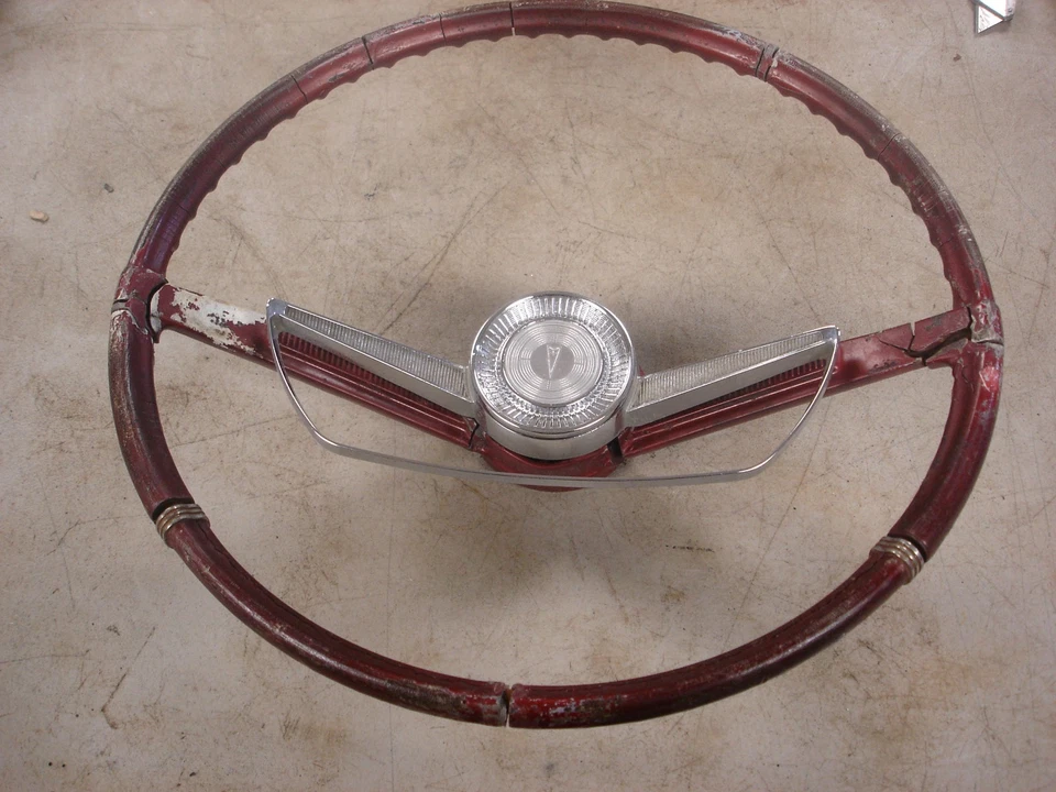 1964 1965 Pontiac GTO LeMans Tempest Dark Red Steering Wheel Assembly GM OEM Foto 3 de 4