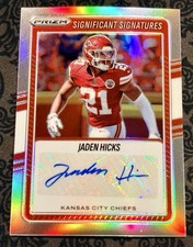 Jaden Hicks Auto 2025 Panini Prizm Significant Signatures Chiefs #SSI-JHS