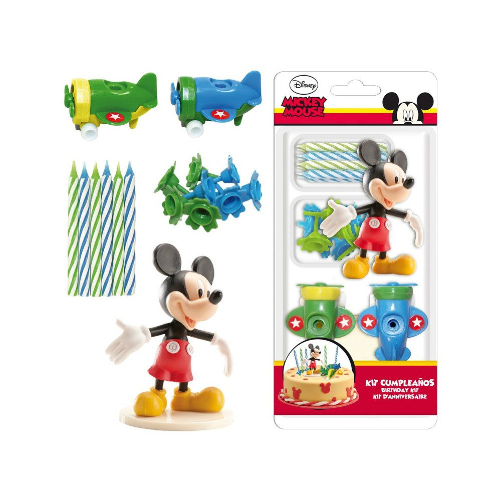 Set Decorazione per Torta con Candeline più Cake Topper. Disney Mickey Mouse, 8,