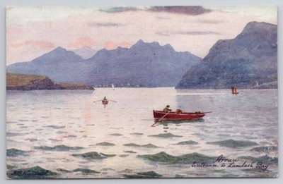 Arran Lamlash Bay Scotland Oilette Postcard H.B. Wimbush Tuck's No. 7539