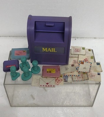 VTG 90s Barbie Lot- So Much To Do Post Office Mailbox Stampers Mail Replacement