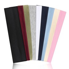 Headbands For Women Non Slip Elastic Soft Cotton Cloth Fashion 9 PCS